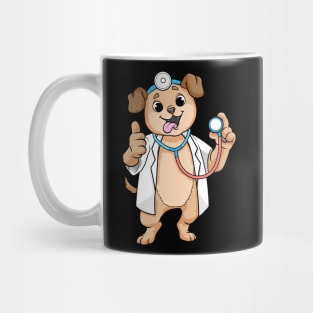 Dog as Doctor with Stethoscope Mug